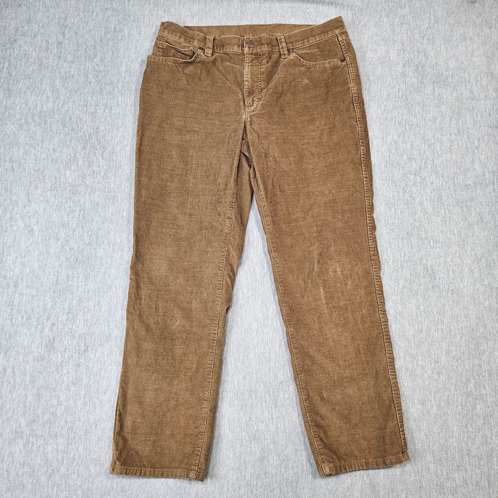 L.L.Bean Pants Mens 36x30 Brown BeanFlex Corduroy Khakis Straight Fit 5-Pocket